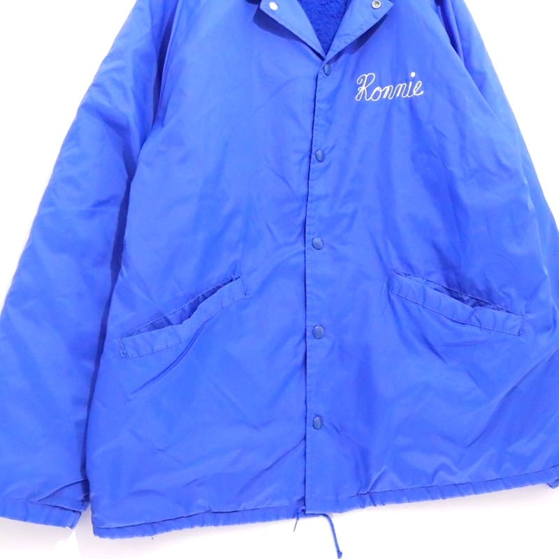 HARTWELL 1980s-90s | Fleece Lined Coach Jacket "Blue" (LOT 1631) [Made in USA]