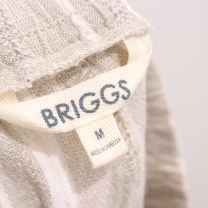 BRIGGS | Wide Easy Pants "Grey Stripe/Linen Blend"