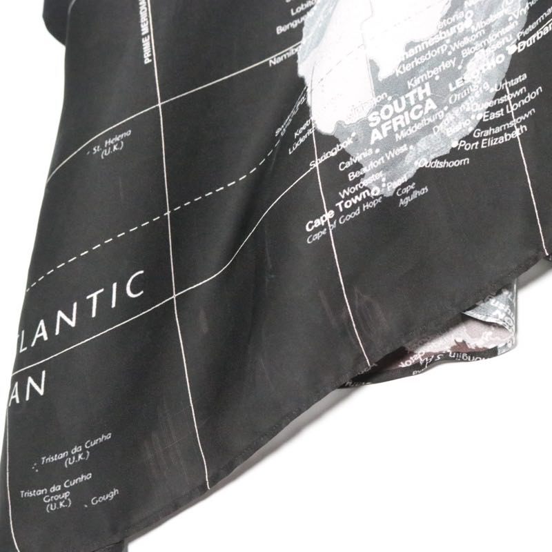 sacai 20SS | World Map Print Blouse "Black" (20-04987)