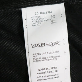 sacai 25AW | Corduroy Mix Jacket "Black/Khaki" (25-03817M)