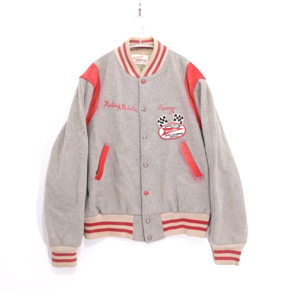 Gamemaster Marshall Clothing Mfg Co 60s | Vintage Award Jacket "Grey/Red" (Made in USA)