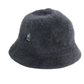 90s 00s KANGOL(カンゴール) アンゴラファー ハット ブルーロゴ