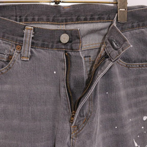 Johnbull | Slim Fit Grey Denim Pants "Paint Custom"
