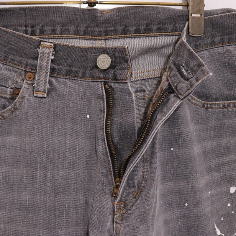 Johnbull | Slim Fit Grey Denim Pants "Paint Custom"