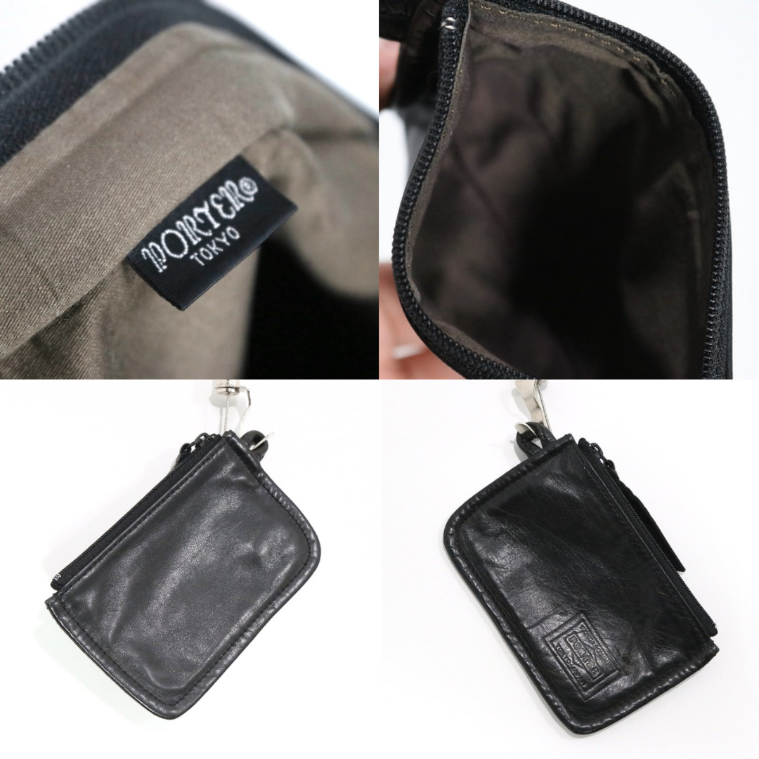 PORTER | FRANK 2WAY SHOULDER BAG(S) "Black/Horse Leather" (198-01308)