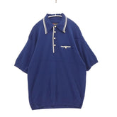 VINTAGE II | 70s BAN-LON Knit Polo Shirt "Navy"