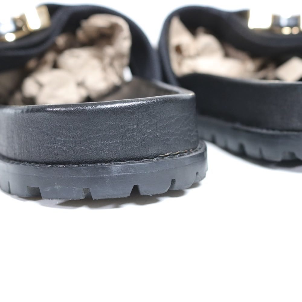 Sacai 20SS | Zebra-Print Calf Hair Belt Sandals (20-02292M)
