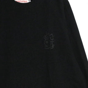 VICTORIA | Logo Print Crewneck Sweatshirt "Black"