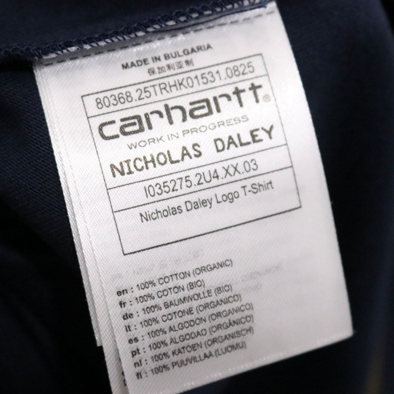 Carhartt(カーハート) × NICHOLAS DALEY(ニコラスデイリー) 25AW Logo T-Shirt