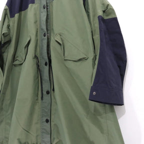 THE NORTH FACE × sacai 17AW | Long Coat "OLIVE DRAB" (NPW671SA)