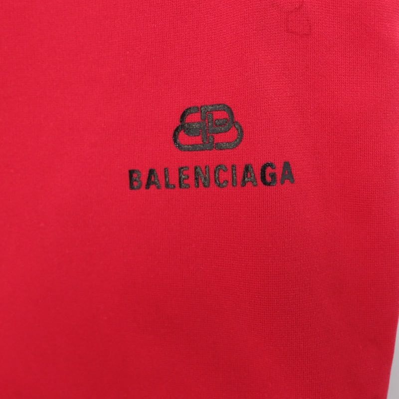 BALENCIAGA 19AW | Bonding Jersey Track Pants "Red / Black Side Stripe" (595008 TTK21 6900)