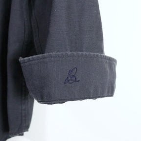 MADISONBLUE 19AW | HAMPTON Back Satin Shirt "Navy / Pearl Button" (MB194-5051PL)