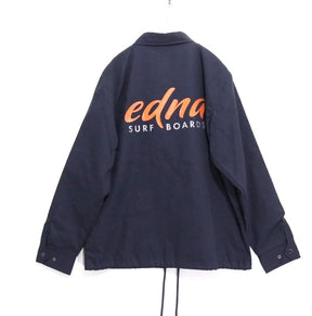 EDNA surfboards | Coach Jacket "Navy / Orange Logo"
