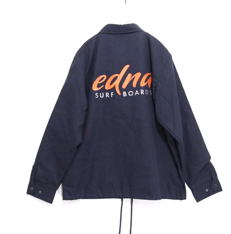 EDNA surfboards | Coach Jacket "Navy / Orange Logo"