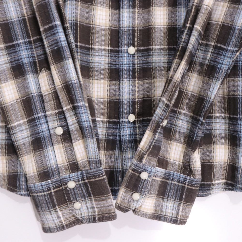 Eddie Bauer 00s | Check Western Shirt "Brown Blue"