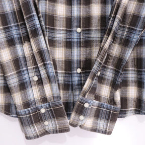 Eddie Bauer 00s | Check Western Shirt "Brown Blue"