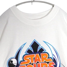 90s Disney | Star Wars Official T-Shirt "White / Large Print" (Made in USA / XXL)