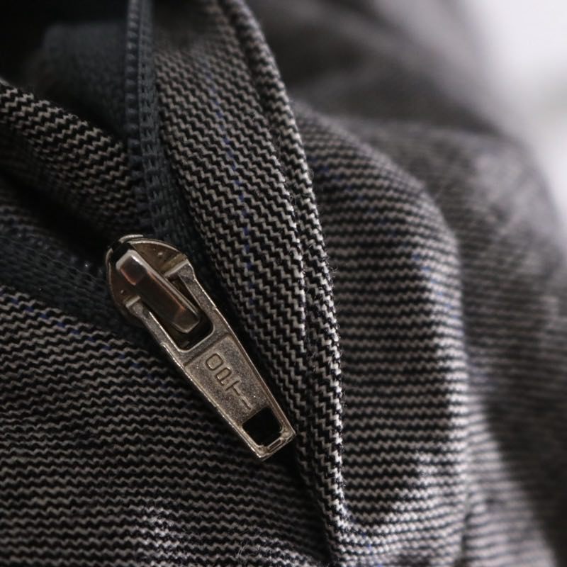 EURO VINTAGE 70s-80s | Bespoke 3Tuck Trousers "OPTIZip / Gray"