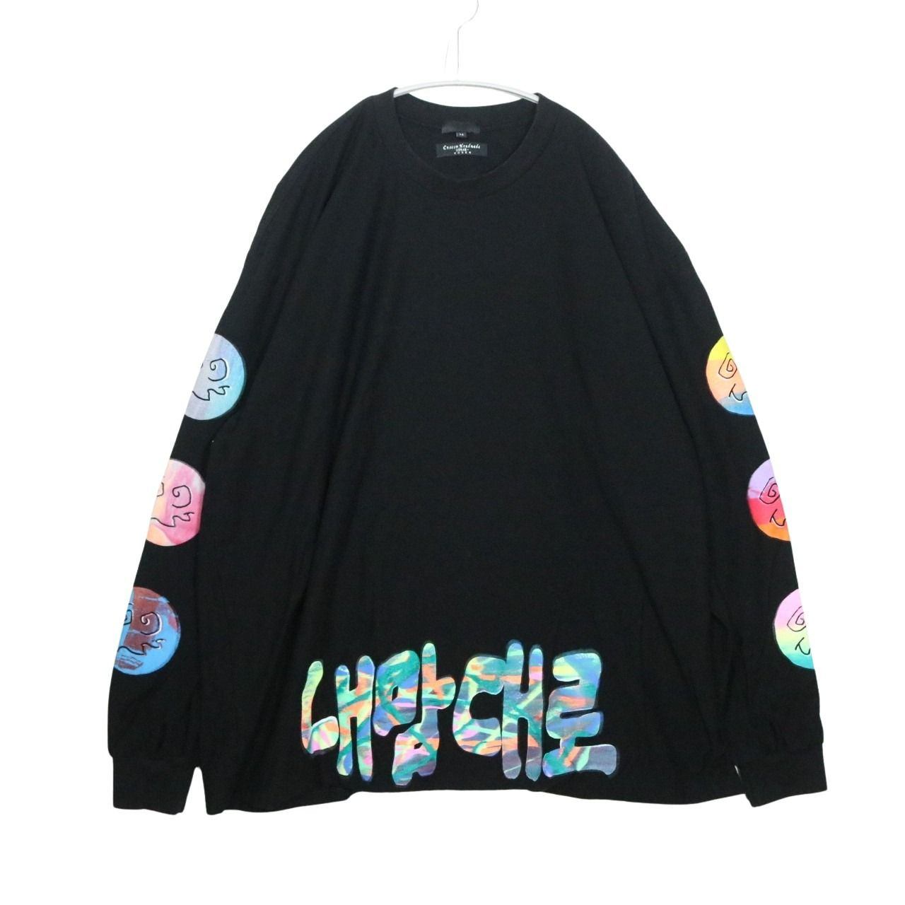 99%IS(ナインティナインパーセントイズ) "SMILEY" Sleeve Logo Long Sleeve T-Shirt