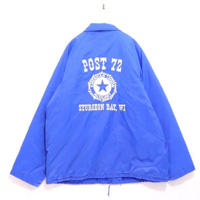 HARTWELL 1980s-90s | Fleece Lined Coach Jacket "Blue" (LOT 1631) [Made in USA]