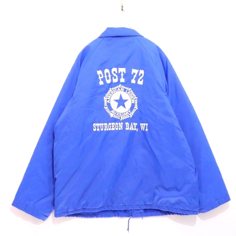 HARTWELL 1980s-90s | Fleece Lined Coach Jacket "Blue" (LOT 1631) [Made in USA]