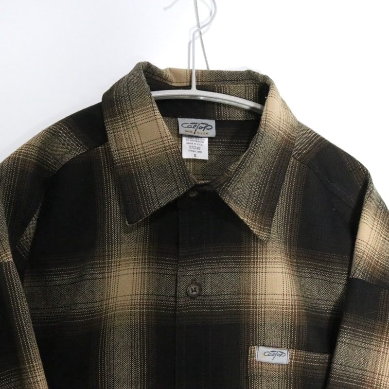 CATTLE-TOP | Ombre Check Shirt "Black/Brown" (USA Made)