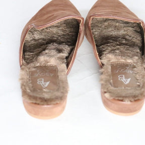 ABOVE AND BEYOND | Fur-Lined Mulle Slipp-on "Brown" (735000)