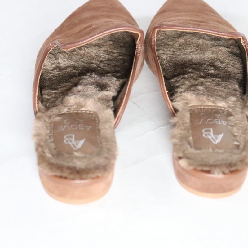 ABOVE AND BEYOND | Fur-Lined Mulle Slipp-on "Brown" (735000)
