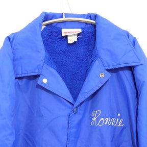 HARTWELL 1980s-90s | Fleece Lined Coach Jacket "Blue" (LOT 1631) [Made in USA]
