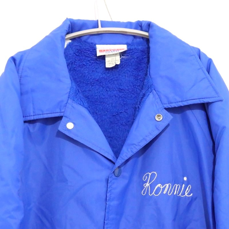 HARTWELL 1980s-90s | Fleece Lined Coach Jacket "Blue" (LOT 1631) [Made in USA]
