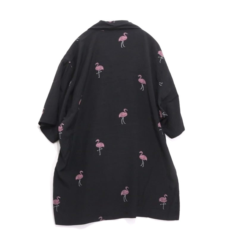 TOWN 25SS | FLAMINGO Open Collar Shirt "Flamingo Pattern" (25SS-SNTN-01)