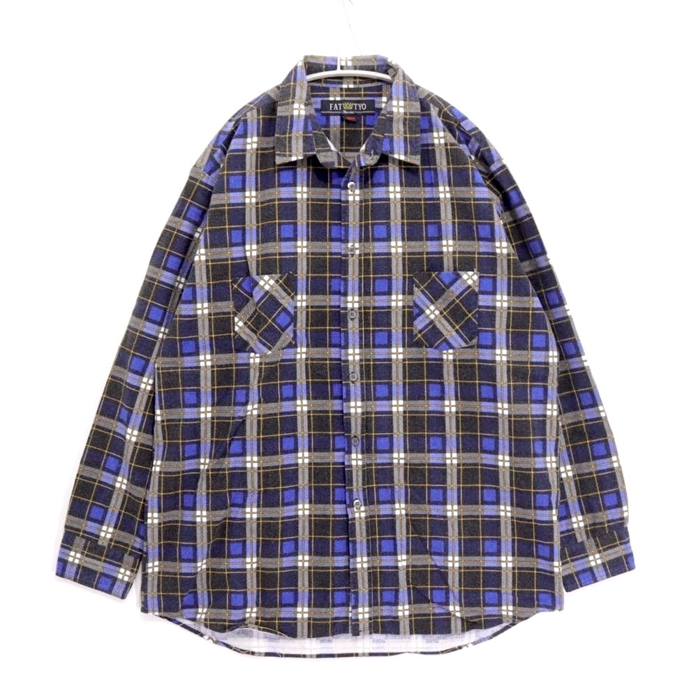 FAT 04FW | Flannel Check Shirt JACK "Blue" (F/04-FW/SH-02)