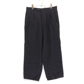 EURO VINTAGE 80s-90s | Bespoke 2Tuck Wide Tapered Slacks "GUTOS / Black"