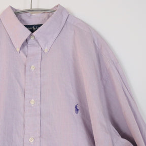 Ralph Lauren ラルフローレン 90s vintage 18 XXL  メンズ ストライプシャツ YARMOUTH