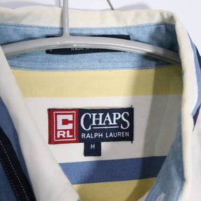 CHAPS RALPH LAUREN 90s | Multi Stripe S/S BD Shirt "Yellow/Blue/White"