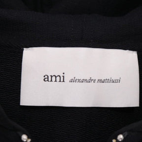 AMI PARIS | Ami de Coeur Zipped Hoodie "BLACK" (HSW765.730)