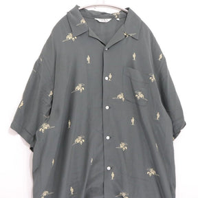 TOWN 25SS | COWBOY Open Collar Shirt "Dark Green" (25SS-SNTN-01)