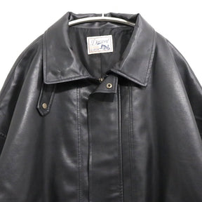 Discoat 23AW | Vintage PU Leather Jacket "Black" (DPZ2032107A0003)