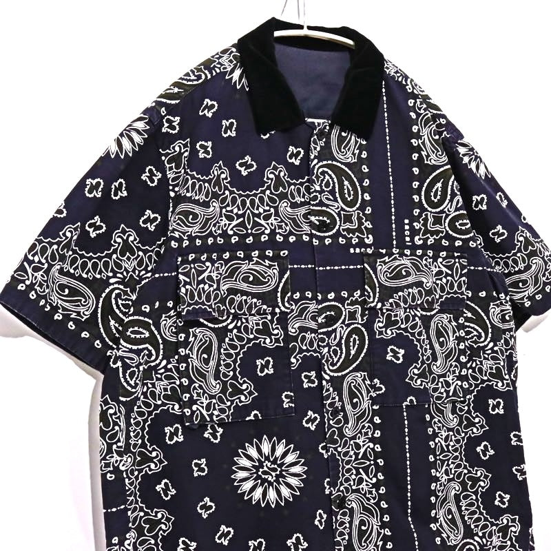 sacai 23SS | Bandana Print Shirt "Navy" (23-03153M)