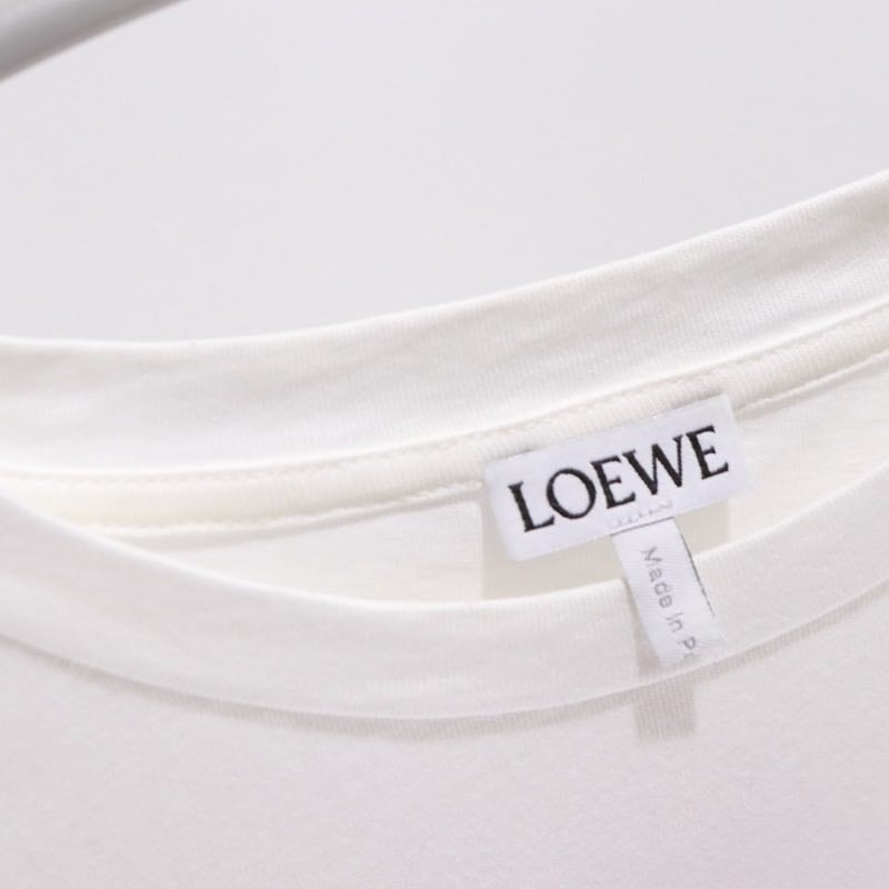 LOEWE 19AW | William De Morgan Frog Print T-Shirt "White/Burgundy"