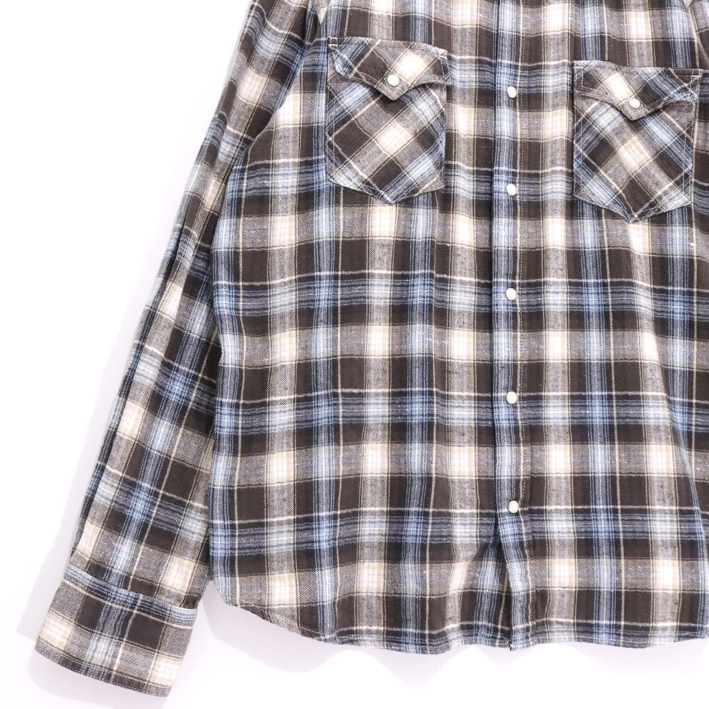 Eddie Bauer 00s | Check Western Shirt "Brown Blue"