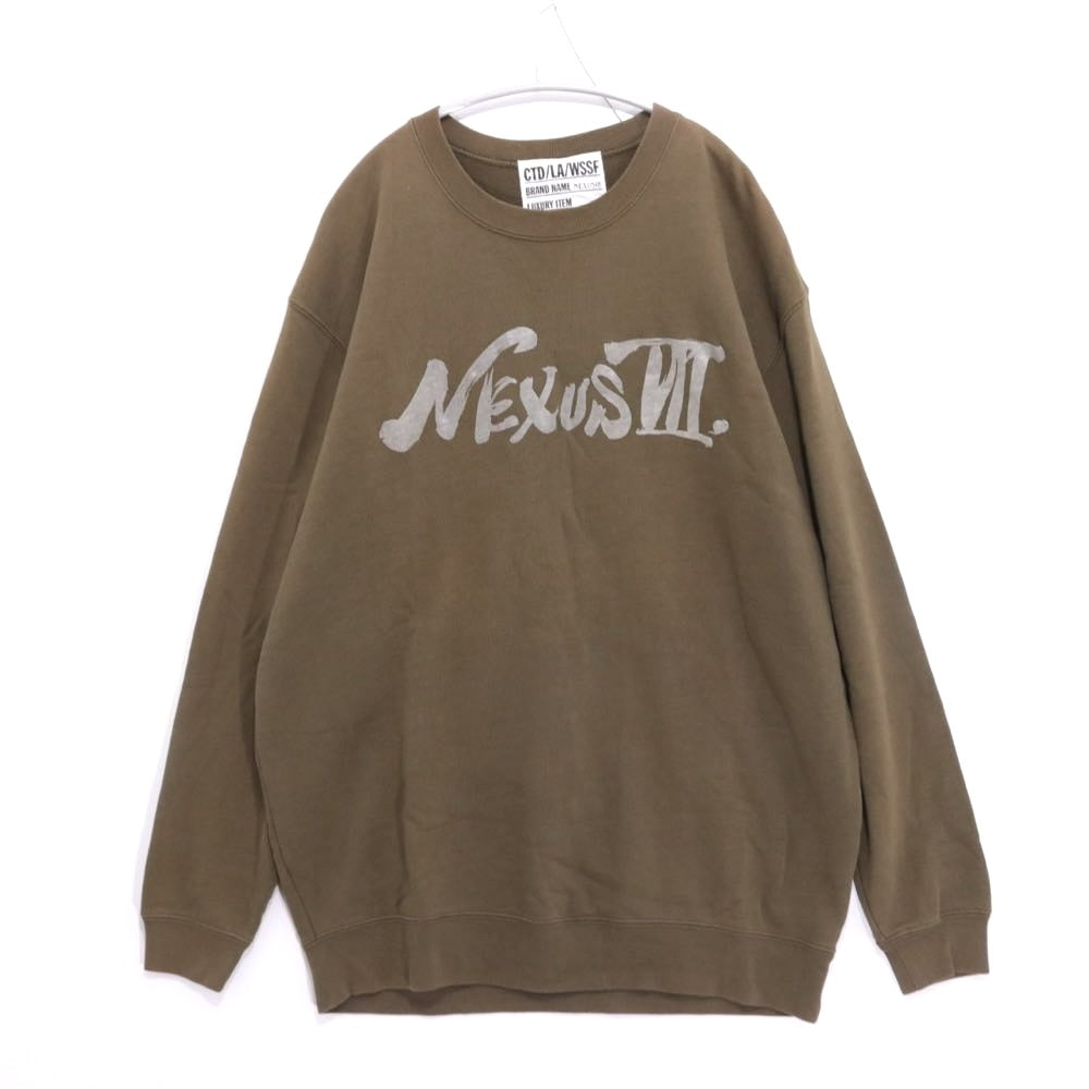 NEXUSVII. | Logo Print Sweat "Khaki" (MWA-NCO-COC)