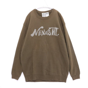NEXUSVII. | Logo Print Sweat "Khaki" (MWA-NCO-COC)