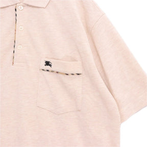 BURBERRY LONDON 90s 00s | Nova Check Collar Polo Shirt "Beige" (Made in Hong Kong)