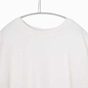 SALON adam et rope' 23SS | Satin Jersey Crew Neck T-shirt "White" (SHM-33320-A)
