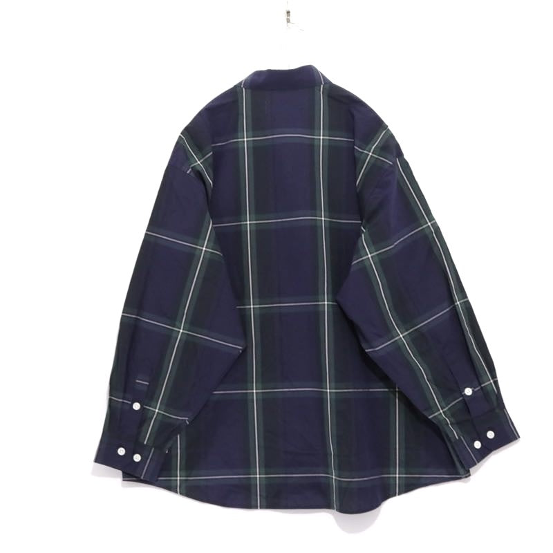 WTAPS 24SS | TXT 01 / LS / COTTON. BROADCLOTH. TEXTILE "Navy/Check"