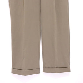 00s Vintage Brooks Brothers | 2-Tuck Wool Serge Trousers "Olive" (Double Hem)