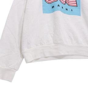 MARNI | One Point Logo Crew Neck Sweatshirt "White" (M00398-M00J6)