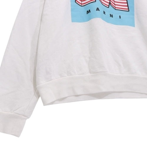 MARNI | One Point Logo Crew Neck Sweatshirt "White" (M00398-M00J6)
