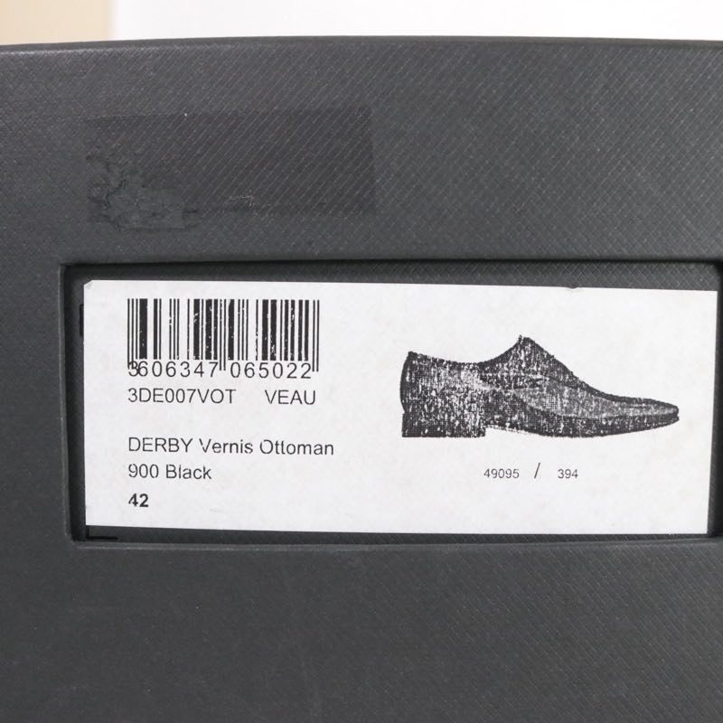 Dior HOMME | DERBY Vernis Ottoman "Black" (3DE007VOT)